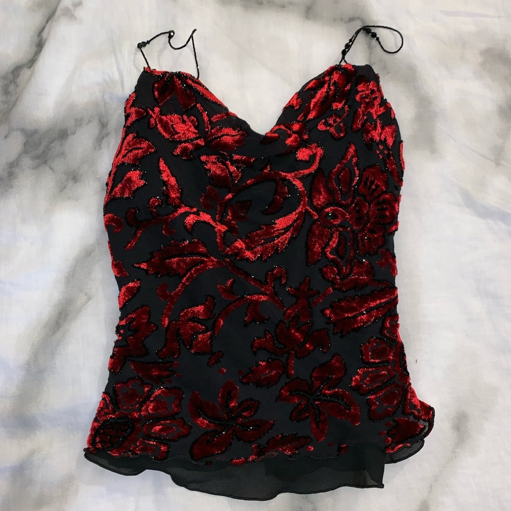Velvet & Mesh top